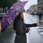 Africa Floral mix Maasai Shuka Umbrella Purple Moitf