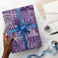 Africa Floral mix Maasai Shuka Wrapping Paper Purple Moitf - African Pride