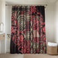 Africa Floral mix Maasai Shuka Bathroom Set Red Moitf