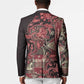 Africa Floral mix Maasai Shuka Blazer Red Moitf