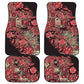 Afro Floral mix Maasai Shuka Car Mats Red Moitf