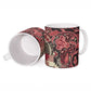 Africa Floral mix Maasai Shuka Ceramic Mug Red Moitf