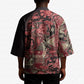 Africa Floral mix Maasai Shuka Kimono Red Moitf
