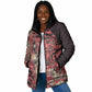 Africa Floral mix Maasai Shuka Padded Jacket Red Moitf