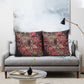 Africa Floral mix Maasai Shuka Pillow Cover Red Moitf