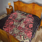 Afro Floral mix Maasai Shuka Quilt Red Moitf