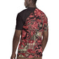 Afro Floral mix Maasai Shuka Rugby Jersey Red Moitf