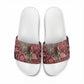 Africa Floral mix Maasai Shuka Slide Sandals Red Moitf