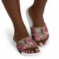 Africa Floral mix Maasai Shuka Slide Sandals Red Moitf