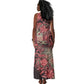 Afro Floral mix Maasai Shuka Tank Maxi Dress Red Moitf