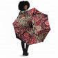 Africa Floral mix Maasai Shuka Umbrella Red Moitf