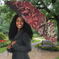 Africa Floral mix Maasai Shuka Umbrella Red Moitf