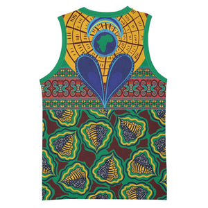 Afro Pattern Traditional Kanga Style Basketball Jersey - African Pride