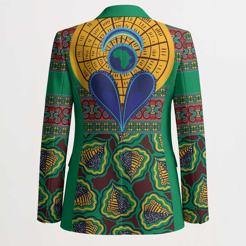 African Pattern Traditional Kanga Style Blazer
