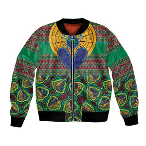 Afro Pattern Traditional Kanga Style Bomber Jacket