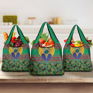 Afro Pattern Traditional Kanga Style Grocery Bag