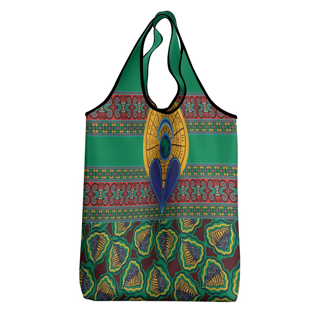 Afro Pattern Traditional Kanga Style Grocery Bag