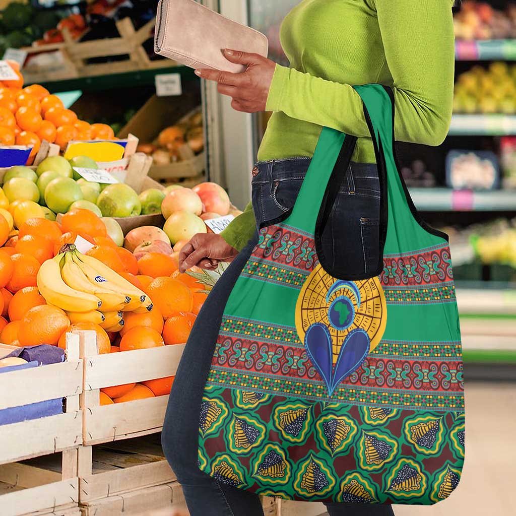 Afro Pattern Traditional Kanga Style Grocery Bag