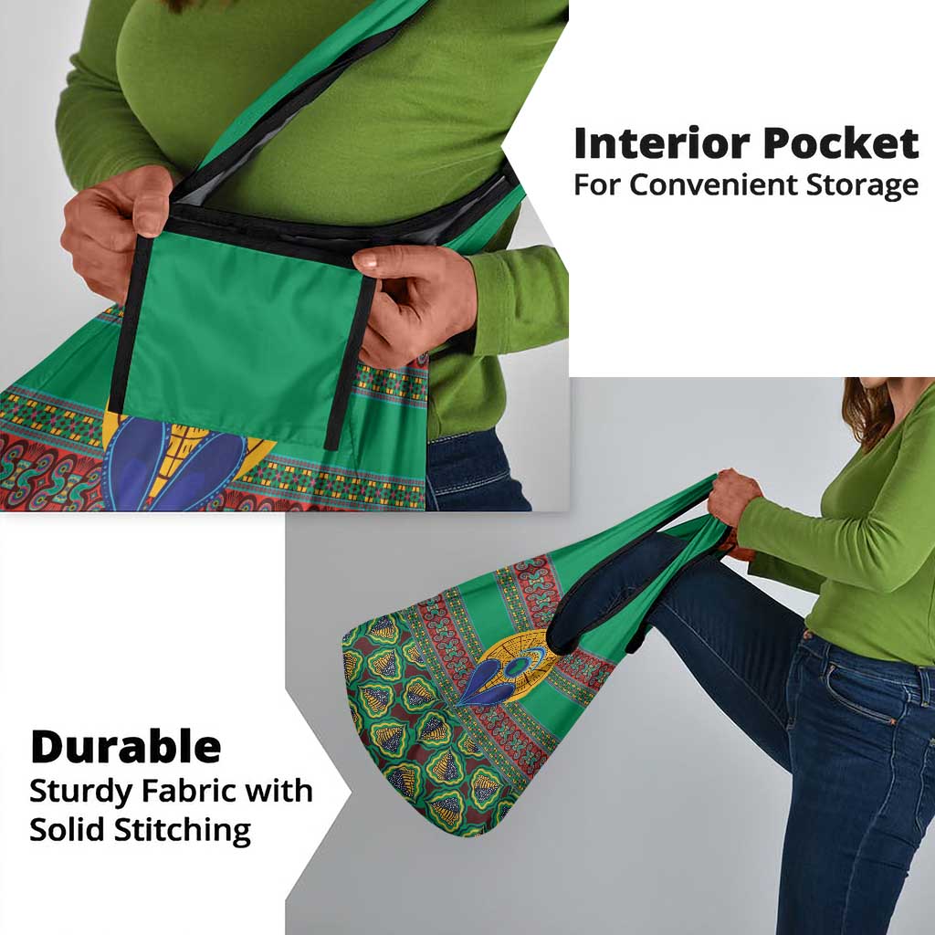 Afro Pattern Traditional Kanga Style Grocery Bag