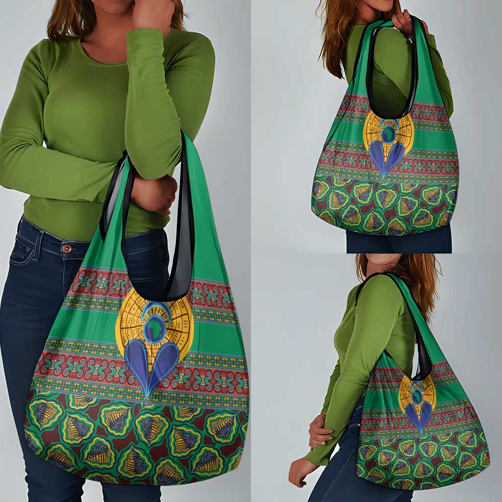 Afro Pattern Traditional Kanga Style Grocery Bag