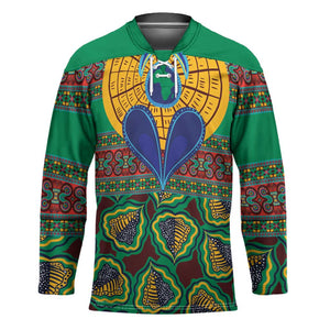 African Pattern Traditional Kanga Style Hockey Jersey