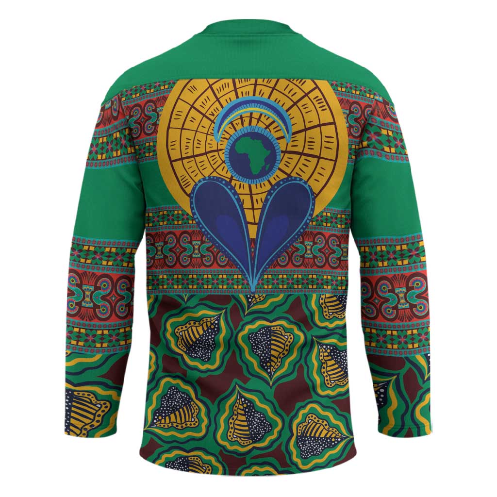 African Pattern Traditional Kanga Style Hockey Jersey
