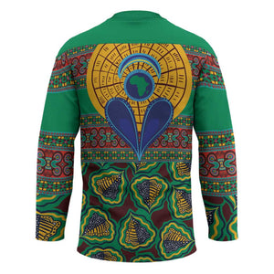 African Pattern Traditional Kanga Style Hockey Jersey