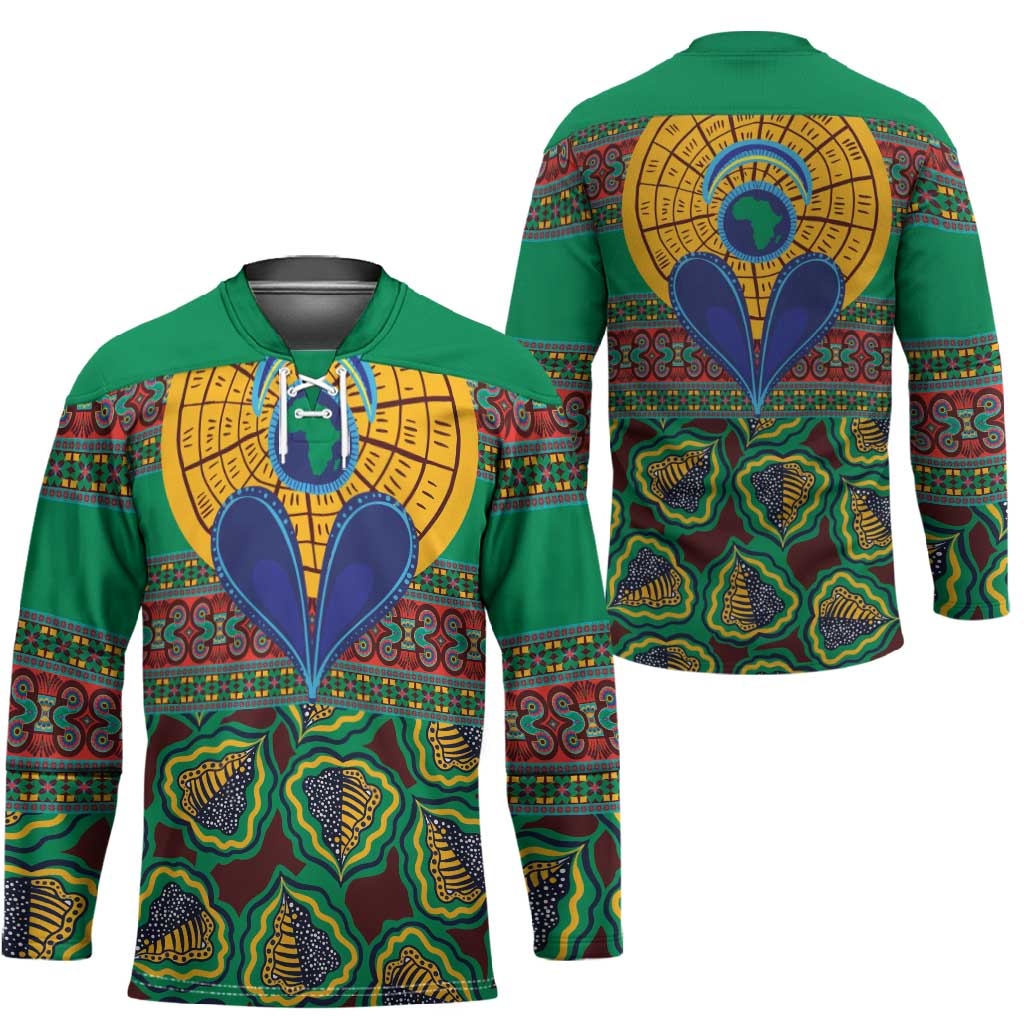 African Pattern Traditional Kanga Style Hockey Jersey