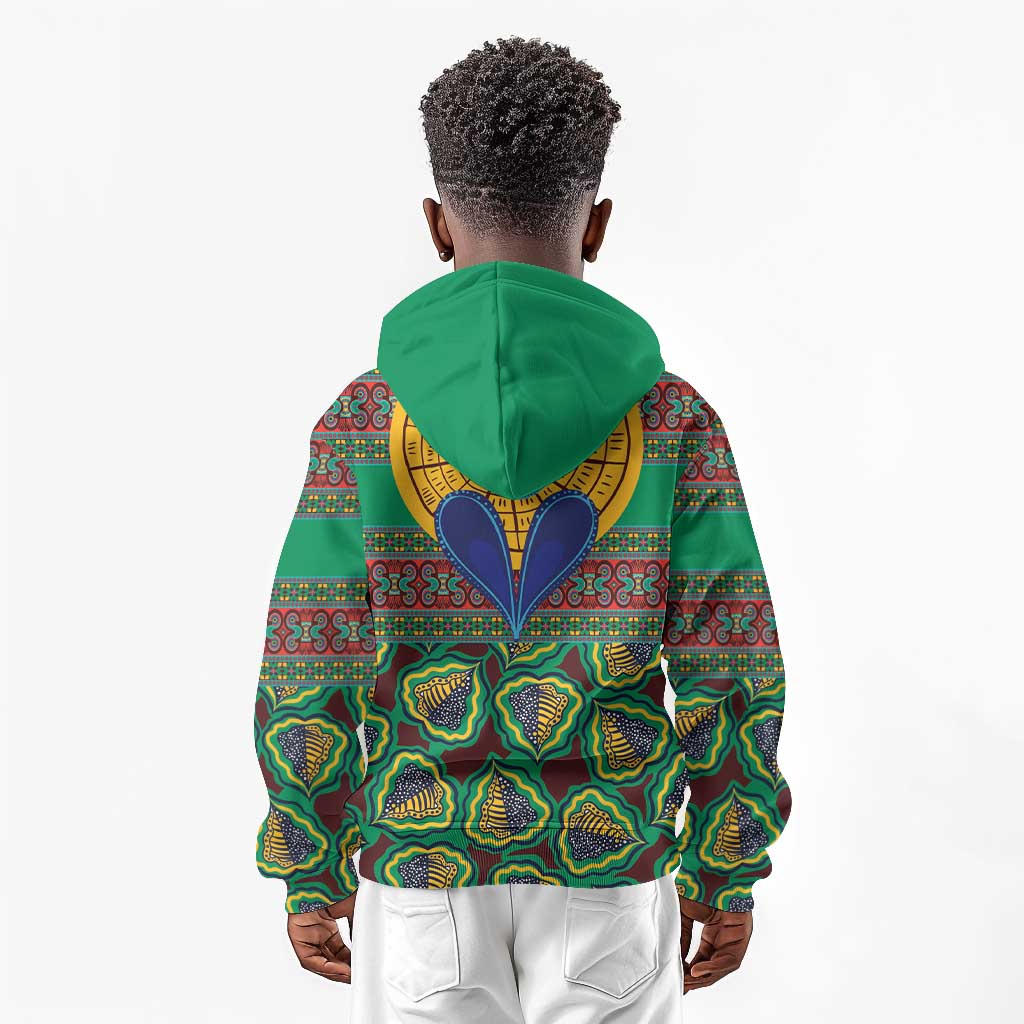 Afro Pattern Traditional Kanga Style Kid Hoodie