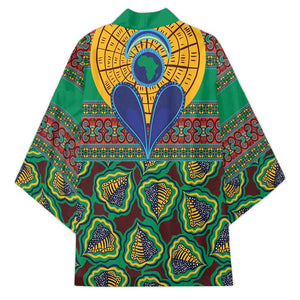 African Pattern Traditional Kanga Style Kimono