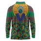 Afro Pattern Traditional Kanga Style Long Sleeve Polo Shirt