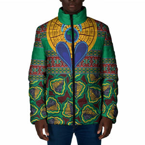 African Pattern Traditional Kanga Style Padded Jacket