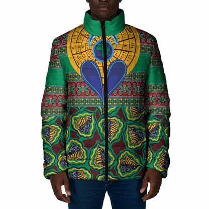 African Pattern Traditional Kanga Style Padded Jacket