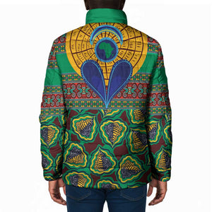African Pattern Traditional Kanga Style Padded Jacket