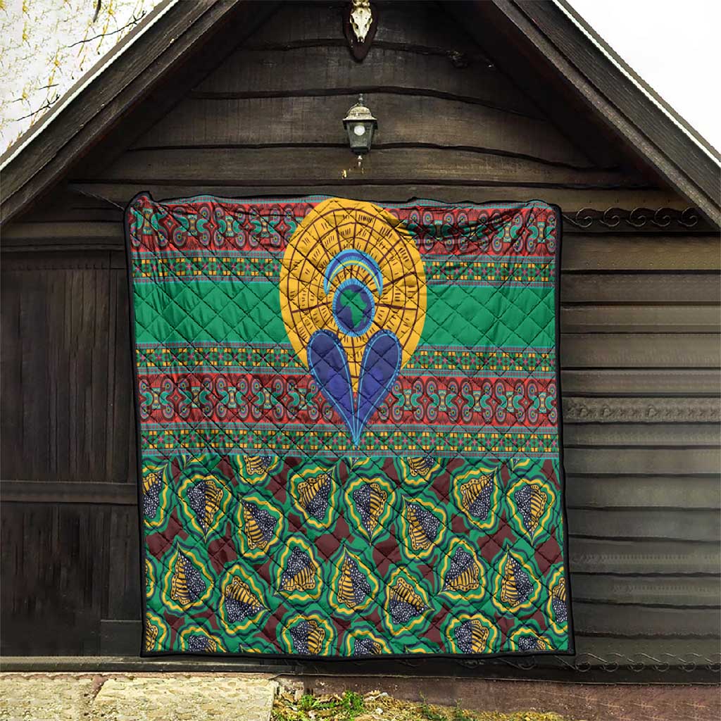 Afro Pattern Traditional Kanga Style Quilt