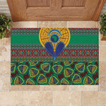 Afro Pattern Traditional Kanga Style Rubber Doormat