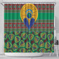 Afro Pattern Traditional Kanga Style Shower Curtain
