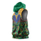 Afro Pattern Traditional Kanga Style Sleeveless Hoodie - African Pride
