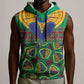 Afro Pattern Traditional Kanga Style Sleeveless Hoodie - African Pride