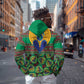 Afro Pattern Traditional Kanga Style Zip Hoodie