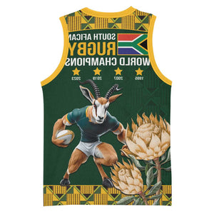 South Africa Rugby History World Champions Basketball Jersey Springboks Make History - African Pride