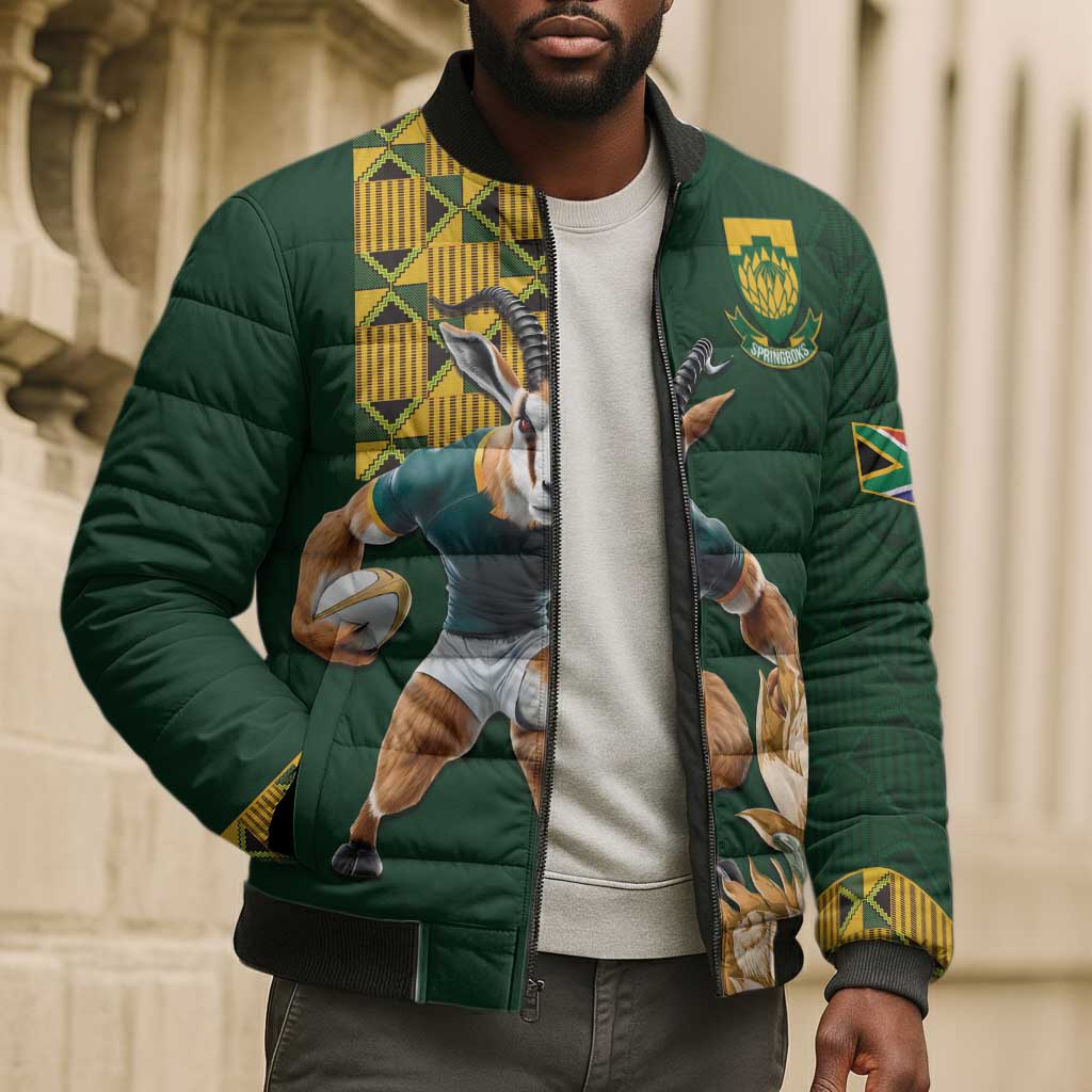 South Africa Rugby History World Champions Bomber Puffer Jacket Springboks Make History