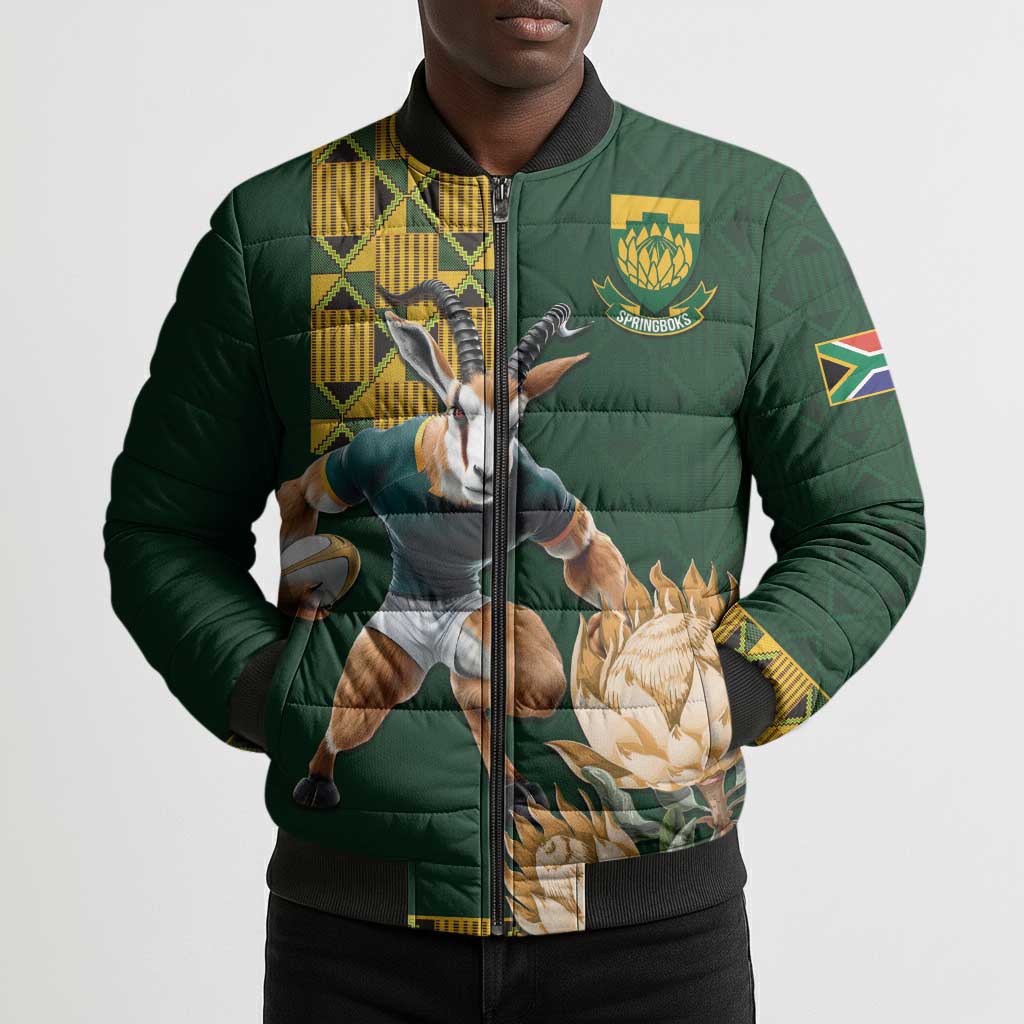 South Africa Rugby History World Champions Bomber Puffer Jacket Springboks Make History