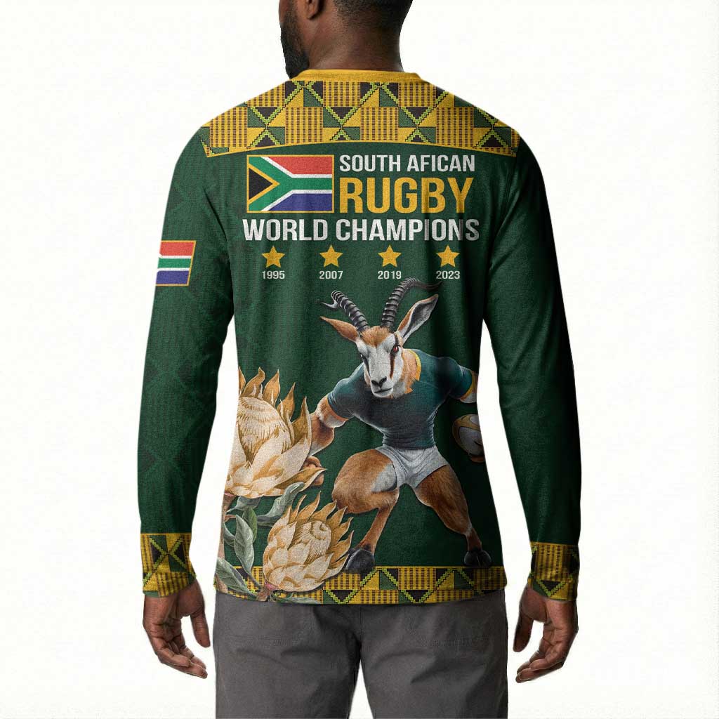 South Africa Rugby History World Champions Button Sweatshirt Springboks Make History