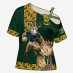 South Africa Rugby History World Champions Cross Shoulder Shirt Springboks Make History