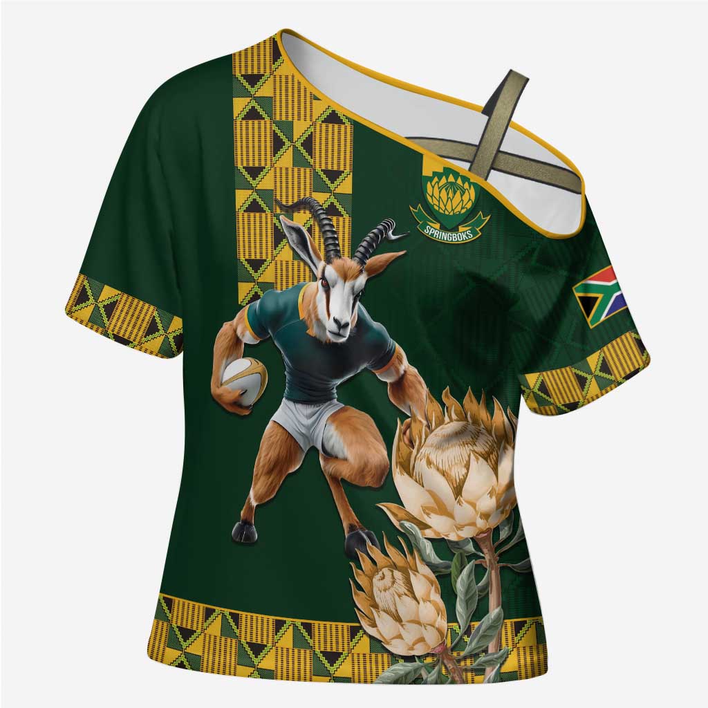 South Africa Rugby History World Champions Cross Shoulder Shirt Springboks Make History