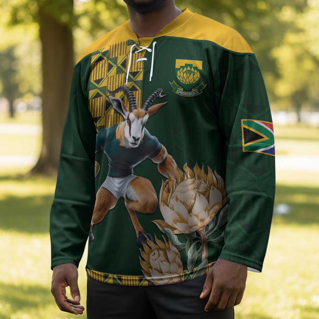 South Africa Rugby History World Champions Hockey Jersey Springboks Make History