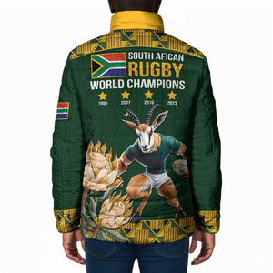 South Africa Rugby History World Champions Padded Jacket Springboks Make History