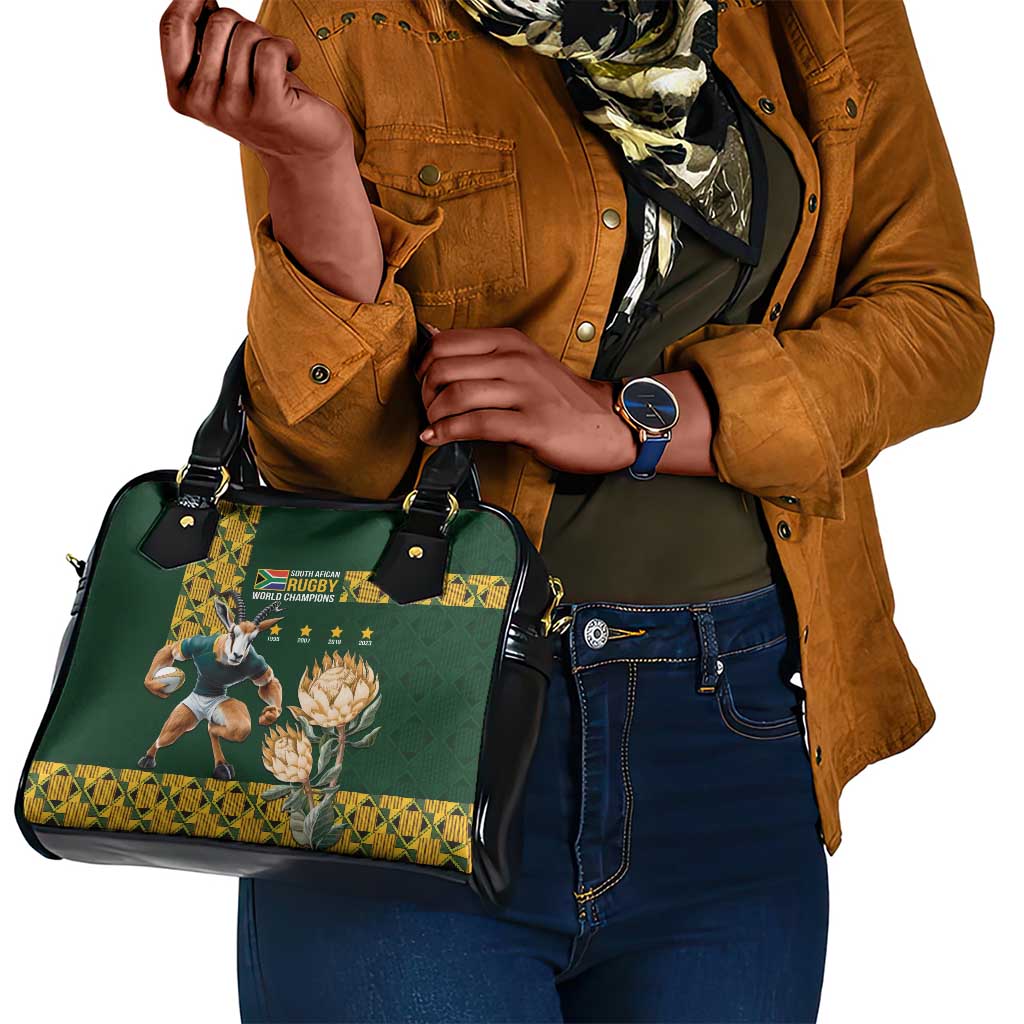 South Africa Rugby History World Champions Shoulder Handbag Springboks Make History