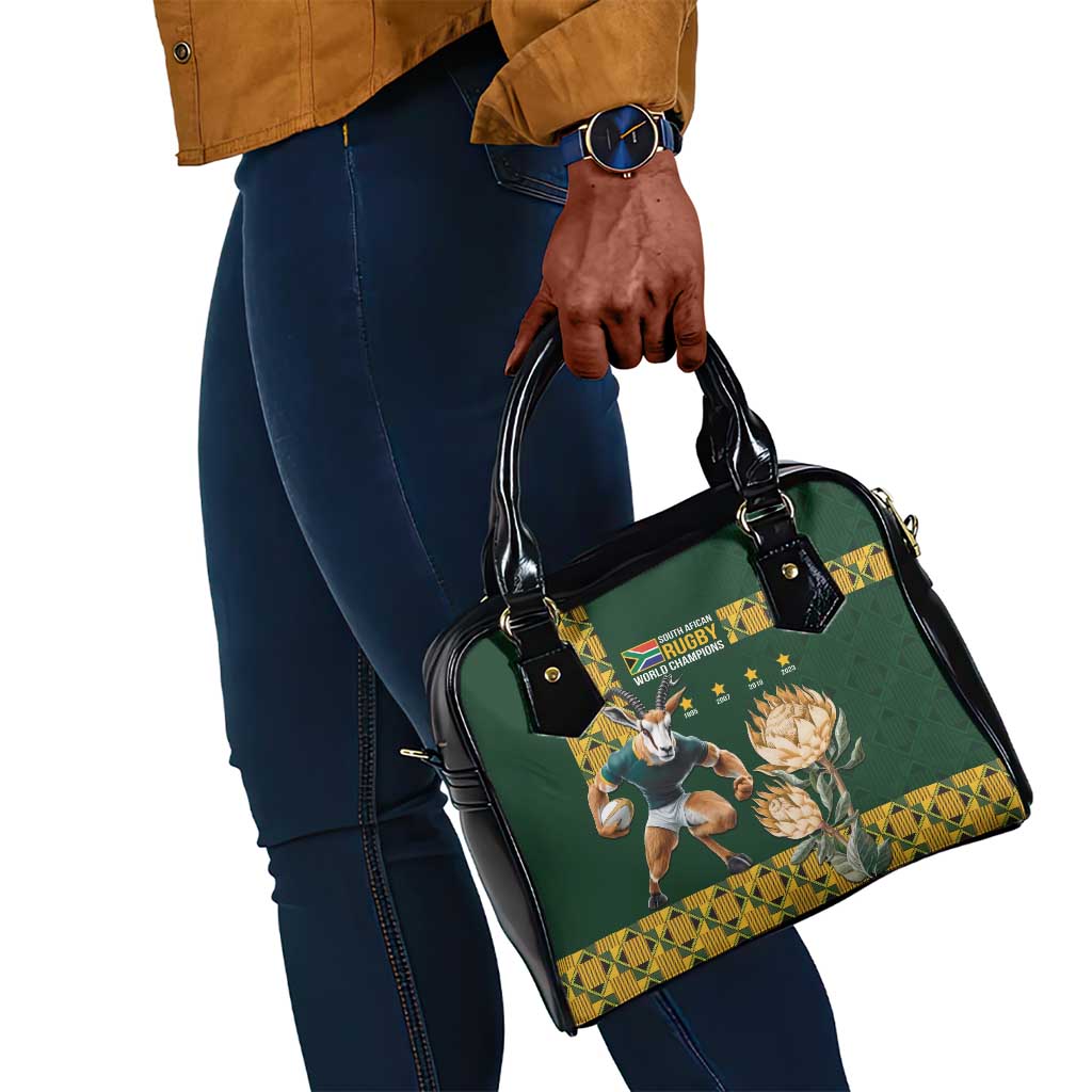 South Africa Rugby History World Champions Shoulder Handbag Springboks Make History